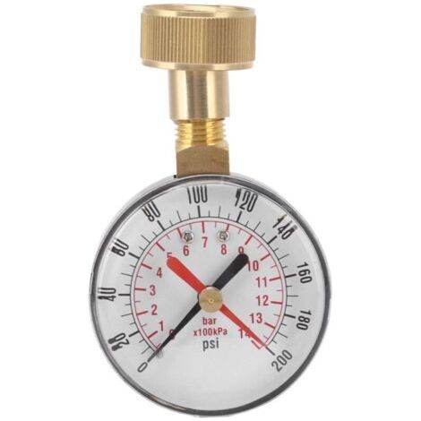 – Water pressure gauge 0 to 200 psi – 3/4 female thread – Easy installation – Compatible with irrigation systems and pool cleaning (1/5)