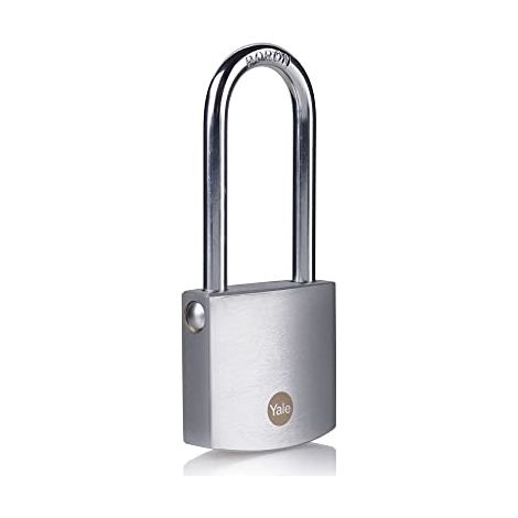 Lucchetto Yale Marino in ottone cromato ad arco lungo da 50 mm (1/4)