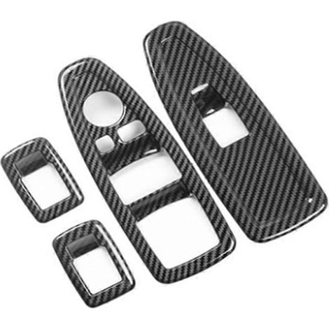 Panneau en fibre de carbone ABS pour boutons de lève-vitres électriques compatible avec les modèles Série 1, Série 3, Série 4, 3GT, F20, F30, F31, F34 et F36. (1/5)