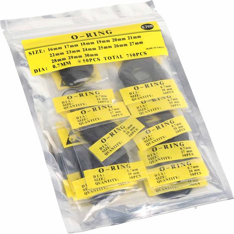 Lot de 750 joints toriques universels en caoutchouc de 12 mm et 30 mm pour couvercle de montre (0,7 mm) (1/5)