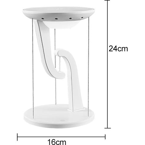Lampe de bureau LED flottante (blanche), 15 W, chargement sans fil, intensité lumineuse réglable en continu, commande tactile (1/5)