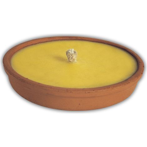 Fiaccola citronella antizanzare terracotta per esterno - Ø 14xH4 cm (1/4)
