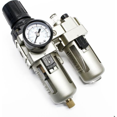 Ensemble de traitement d'air comprimé 12,91 mm, filtre, régulateur, séparateur d'eau, lubrificateur 1/2 AC4010-04D (1/5)
