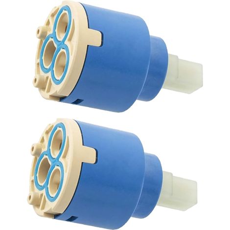 2 Stück Kartusche Ersatzkartusche 35mm Keramik Wasserhahn,Doppelte Abdichtung Keramik Wasserhahn Kartusche,Kartusche für Wasserhahn,Keramik Kartusche Wasserhahn,für die Küche (1/5)