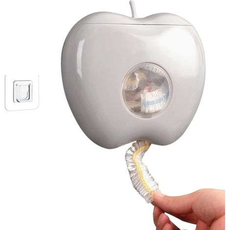 Scatola portaoggetti in plastica, dispenser per pellicola trasparente, multifunzionale, grigio, 16 x 17 cm