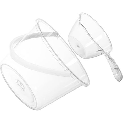 Seau à Eau avec Pelle Intégrée Grosse Capacité avec Poignée et Couvercle en Plastique Facile à Utiliser pour Dortoir et Salle de Bain (1/5)