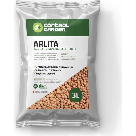 CONTROL GARDEN Arlita Sustrato Bolas de Arcilla Expandida 3L (1/5)