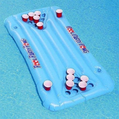 Radeau de Flotteurs de Piscine, Matelas Gonflable de Table de Bière de PVC pour Le Camping de Piscines (1/5)