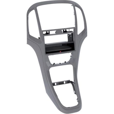 Facade autoradio 2DIN compatible avec Opel Astra ap09 Avec Vide poche Induction Qi Gris titan
