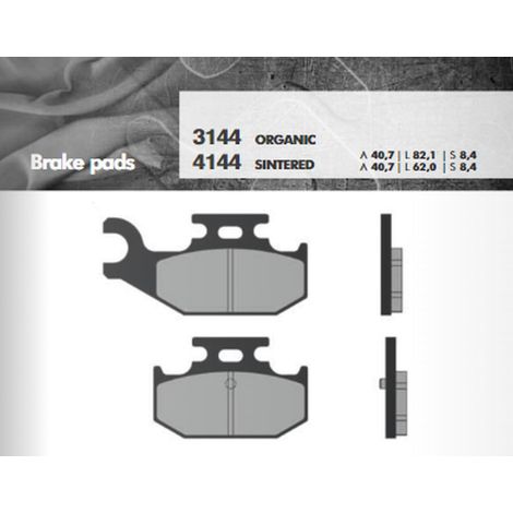 PLAQUETTES DE FREIN BRENTA KH428 (YFM700 RAPTOR 06-12 ARRIÈRE), MÉTAL FRITTÉ (OR) (FT 4144)