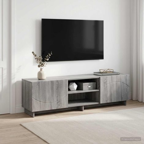 vidaXL Soporte de TV 140 x 34,5 x 40 cm Sonoma gris (1/5)