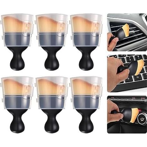 6-teiliges Autoreinigungsbürsten-Set, Innenraum-Set, Kratzfeste Innenraumbürste, Detail-Staubwedel, Autoinnenraum, Premium-Pflegeausrüstung - (1/5)