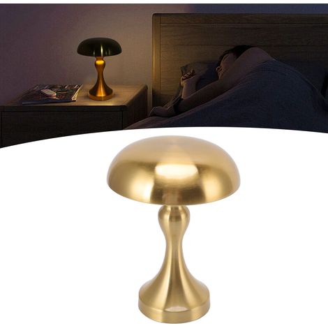 Lampe de table pour bar/restaurant, lampe champignon rechargeable, lampe de chevet d'ambiance, 3 niveaux de température de couleur, commande tactile, intensité lumineuse réglable en continu, veilleuse (1/5)