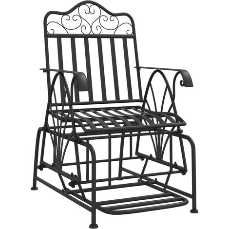 Maison Exclusive - Panca Glider 61 cm Nera in Acciaio