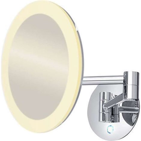 Nimco Kosmetikspiegel - Wandkosmetikspiegel mit LED-Beleuchtung, Chrom ZK 20265P-26