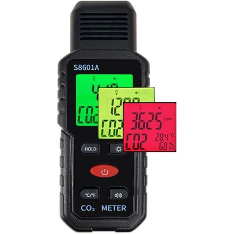 Handheld Carbon Dioxide Detector,CO2 Meter,3 in 1 Portable CO2 Detector,Temperature and Humidity Meter,Smoke Tester,CO2 Detectors for Home,car,rv (1/5)