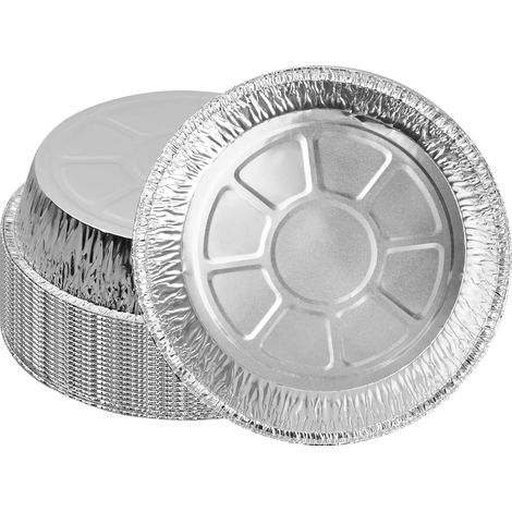 20 Barquette Aluminium, Rond 8 Pouces, Résistant Chaleur, Pour Four Friteuse Air, Cuisson Rôtissage