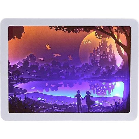 Boîte lumineuse en papier découpé, lampe anime, cadres photo 3D personnalisables, ruban LED décoratif pour chambre (1/5)