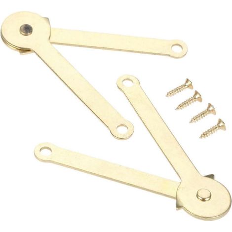 Lot de 2 charnières de support de couvercle en métal pour vitrine, 8 mm, couleur or (1/5)