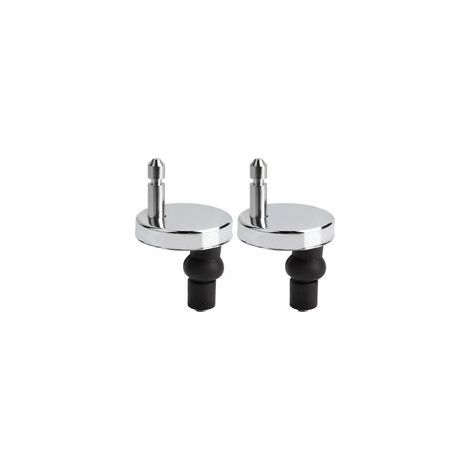 2 Pièces Abattant WC de Toilettes à Charnière Fixations, Charnières à Dégagement Rapide, Charniere Abattant WC Fixations, avec Vis Caoutchouc Rechange (1/5)