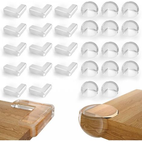 Protezioni angolari per bambini, 28 pezzi, protezioni per angoli e bordi, protezioni angolari per bambini con colla super forte migliorata per angoli di tavoli e mobili (1/4)