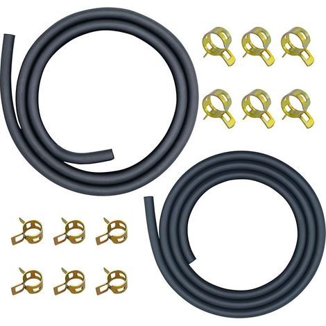 5mm & 6mm Kit Durite Essence 3/16" & 1/4" avec 12 Colliers, 1m+1m Tuyau Carburant pour Tondeuse Mini Moto Kart ATV 196cc 212cc Petits Moteurs (1/5)