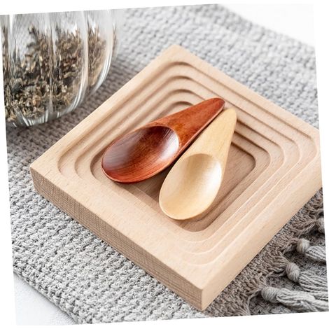 Petites cuillères en bois (4 pièces) : cuillères à café en bois, cuillères à dessert, cuillères à sel, cuillères à café multi-usages, cuillères à café pratiques, cuillères en bois réutilisables, artic (1/5)