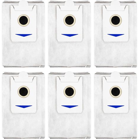 6 pezzi di ricambio X2 sacchetto antipolvere compatibile con Ecovacs Deebot X2 Omni/ X2 / X2 PRO/ DEX86 sacchetto antipolvere, 3L grande capacità robot aspirapolvere accessori, pezzi di ricambio (1/2)