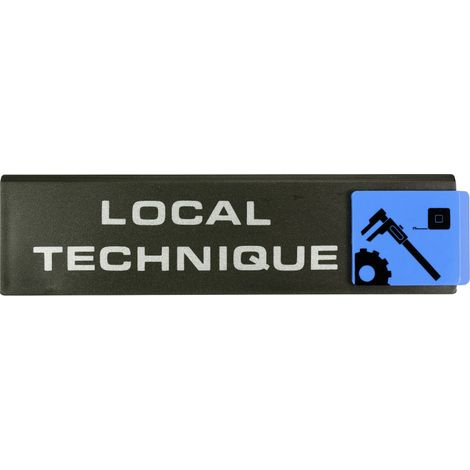 Plaque de porte Local technique - Europe design 175x45mm - 4260846