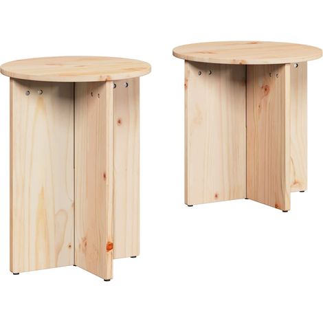 Maison Exclusive - Tavolino da salotto 2 pcs Naturale