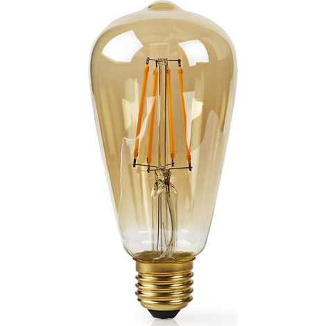 Ampoule LED Edison,1 Pièces,E27 Vintage Lampe Décorative Rétro Antique ST64 4W LED Filament Blanc Chaud pour Restaurant Bar Ampoules à Incandescence (1/4)