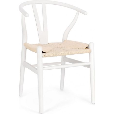 Sedia Legno Marrone Moderna da Interno - DIANA - Colore: Bianco (1/5)