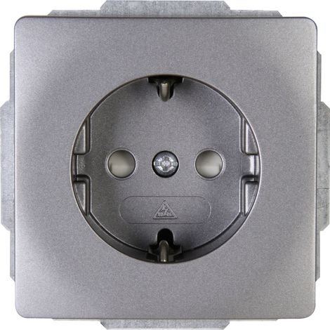 Kopp Schutzkontakt-Steckdose 1-fach Venedig platin 924043082 Kopp