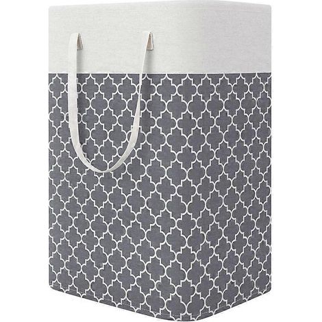 Paniers à linge, panier à linge à longues poignées, panier à linge pliable et imperméable, grand panier à linge résistant, panier à linge pour chambre et salle de bain (1/5)