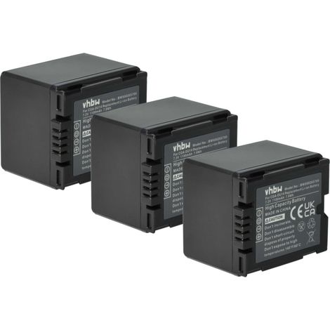 vhbw 3x Akku Ersatz für Hitachi DZ-BP07s, DZ-BP21, DZ-BP14s für Kamera (1100 mAh, 7,2 V, Li-Ion) (1/5)
