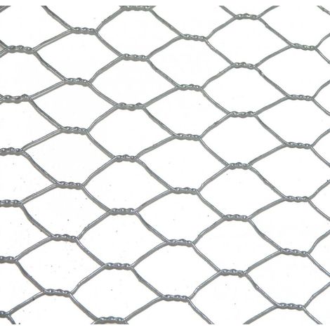 Grillage pour animaux triple torsion gris, H.0.5 x L.3 m, maille H.13 x l.13 mm