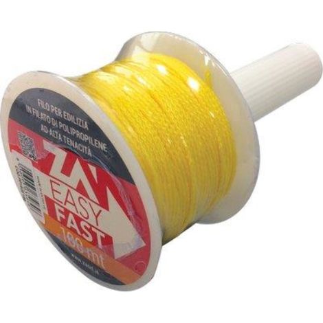 Filo edilizia giallo fluo + riavvolgitore ppl mt 100 (5 pezzi)