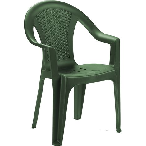 Stapelstuhl Ischia Rattan-Optik Grün-MISC128VE