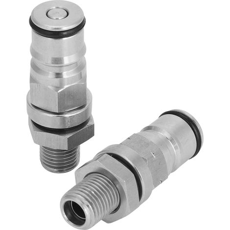 Connecteur de modification pour seau Pepsi (liquide + gaz) - Clapets et ressorts en acier inoxydable - Filetage femelle - Gaz + liquide (1/5)