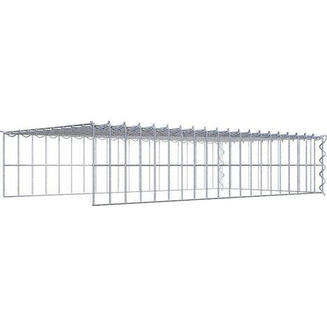 Gabiondeco - Gabion - Element de prolongation en hauteur et en longueur 100 cm x 20 cm x 50 cm (L x H x P). maille 5 x 10 cm. Spirale. Attention il manque deux gril... (1/5)
