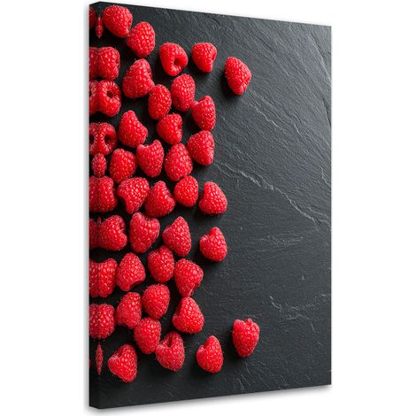 Tableau déco Fruits rouges framboises 40x60 (1/4)