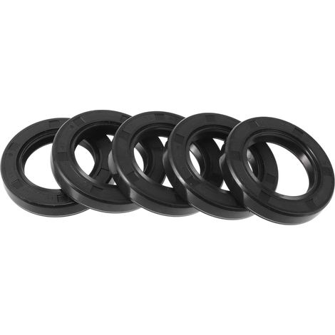 Universal Tc Double Lip Oil Seal With Rotary Spring Steel Seal Ring 30X47X8Mm Rubber Nbr High Pressure Black 5pcs  Noir, Pour Arbre Rotatif, Moteur, Amortisseur, Essieu, Résistant Huile/Eau/Chaleur/Ha (1/5)