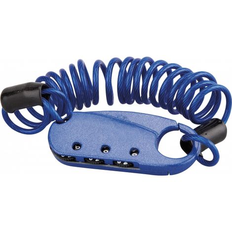 Lucchetto a combinazione, bagagli, casco, cavo d'acciaio 1000mm, 3 cifre - Serrurerie de Picardie