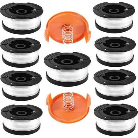 Bobine Fil Coupe Bordure pour Black et Decker Coupe-Bordures, Bobines A6481 A6485 Compatible avec Black et Decker Af-100, 9 Bobine (1/4)