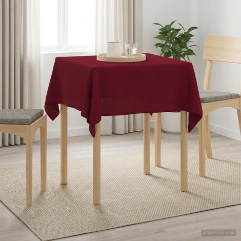 vidaXL Table Cloth Square Wine Red 90 x 90 cm Polyester (1/5)