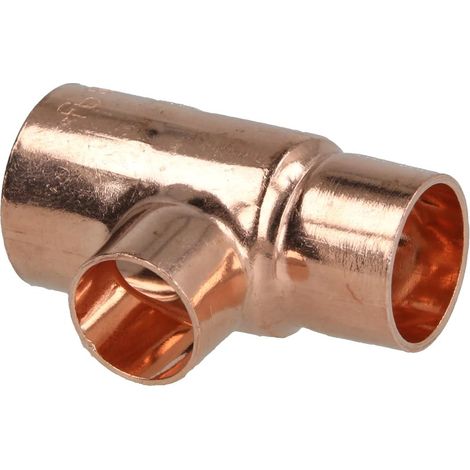 Raccord à braser cuivre té réduit 22 x 15 x 18 mm