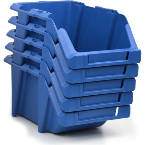 Pack 50 Gavetas Apilables y Encajables 24,4 x 15,3 x 12,3 cm Azul