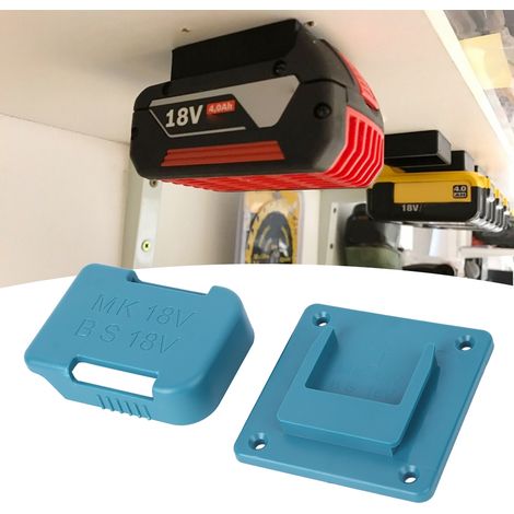 Befestigungsvorrichtung für 18V-Akkus für Bosch 18V-Akku- und Elektrowerkzeuge (Cyanblau) (1/5)