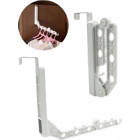 Foldable Clothes Drying Rack - Wall Mounted Foldable Clothes Drying Rack - Wall Mounted Coat Rack - 10 Holes - Foldable Clothes Drying Rack - Closet Organizer (1/5)