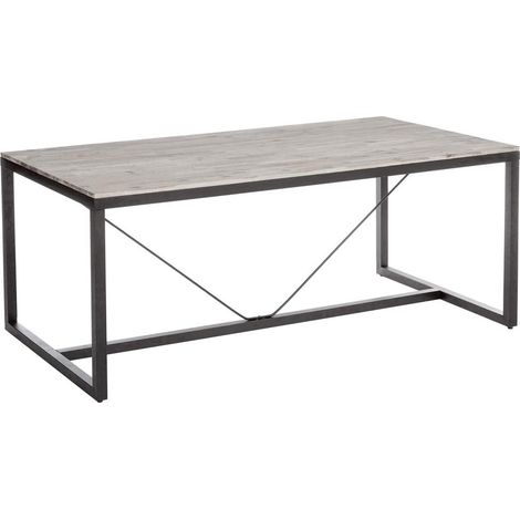 Tavolo da Pranzo in Legno e Metallo 85x90x180cm (1/3)